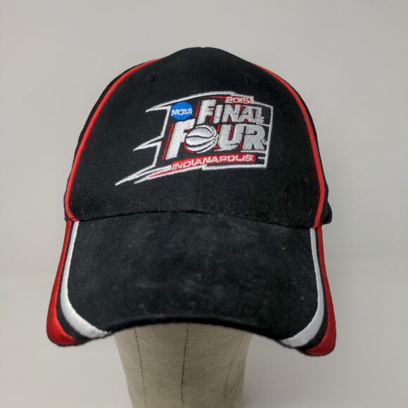 NCAA Final Four 2015 Strapback Hat Indianapolis Black & Red Embroidered Logo - Picture 2 of 10
